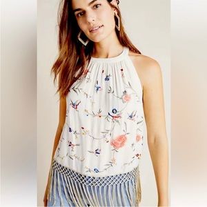 Anthropologie fringe Bohemian top